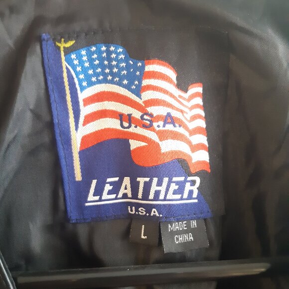 USA Leather - Men's - Genuine Black Leather Braided Trim & Side Laces - Large - Picture 2 of 16